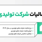 نرخ مالیات شرکت‌های تولیدی در سال ۱۴۰۴